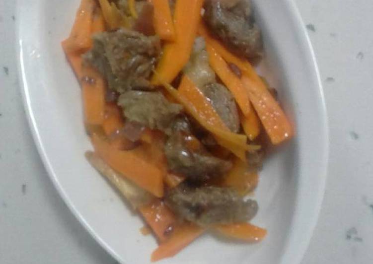 Recipe of Favorite Fried beef with carrots