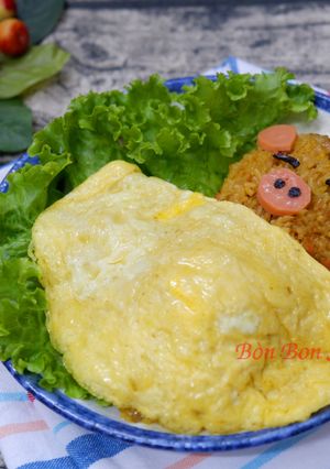 Hình của món Sleeping Pig Omurice - Cơm Chiên Nhật Bản Heo Con Say Giấc.