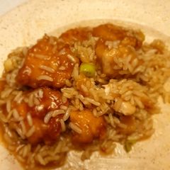 Sesame chicken A picture of Sesame chicken.