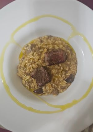 Una foto de Risotto de entrecot de ternera