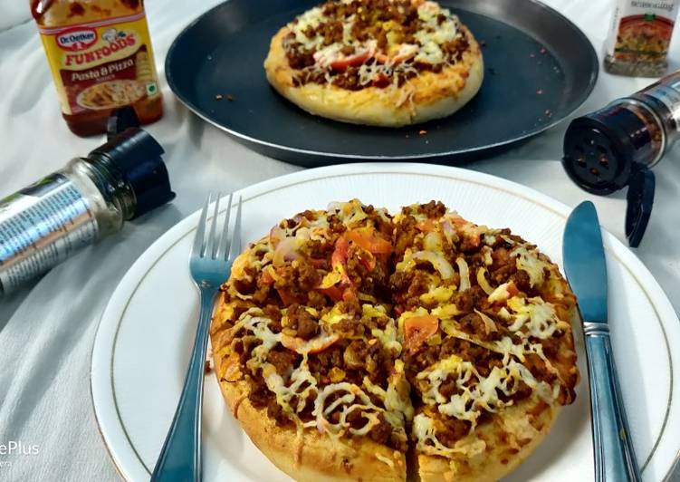 Simple Way to Make Perfect Mutton keema pizza 🍕