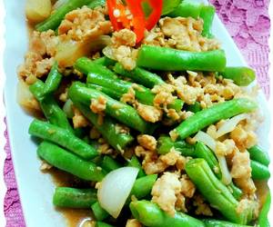 Resep Terbaik Tumis buncis ayam saus tiram Enak Bergizi