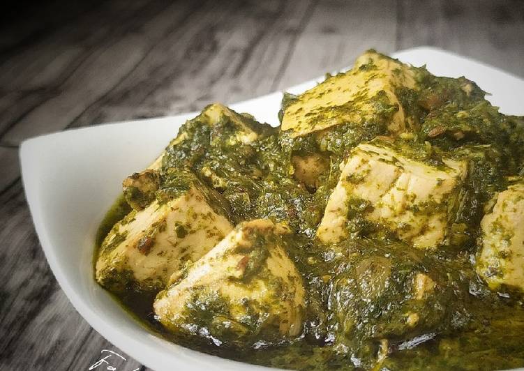 Palak Tofu (Tahu Saos Bayam)