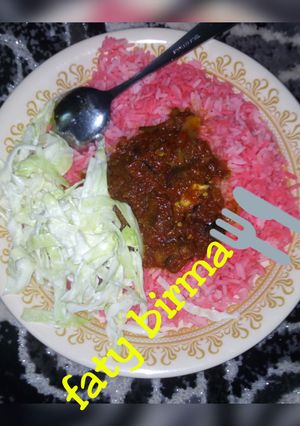 A picture of Rice and stew.