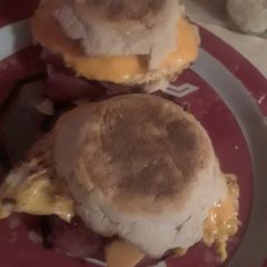 A picture of Ham and American Cheese Egg McMuffin.
