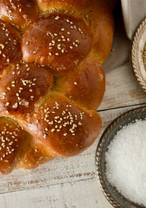 Una foto de Challah, pan trenzado de Israel