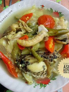 Foto resep Sayur Asem Kepala Ikan Gabus (Haruan) #Dandelion
