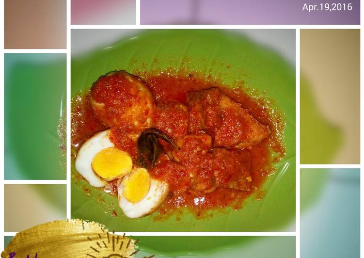 Bumbu bali telor, tahu, tempe