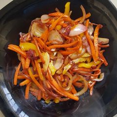 A picture of Carrots Onion Stir Fry.