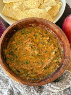 A picture of Raw Mango Tomato Salsa.