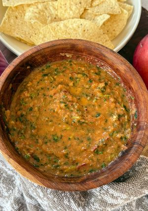 A picture of Raw Mango Tomato Salsa.