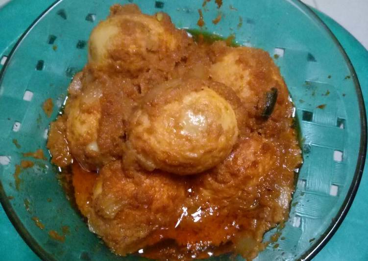 Telor balado masak kemiri