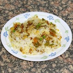 A picture of Vegetable Biryani.