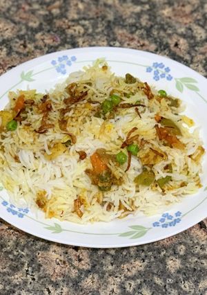 A picture of Vegetable Biryani.