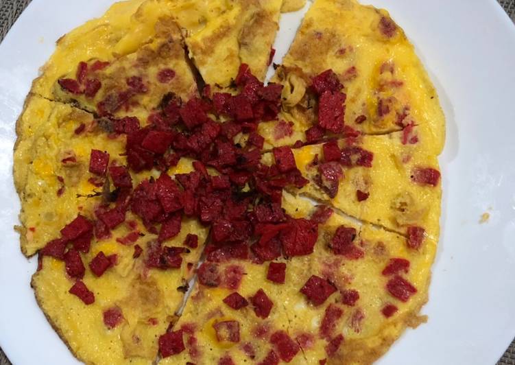 Resep Telur dadar ham, Enak