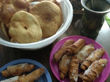 Torta fritas y churretes de membrillo/ batata