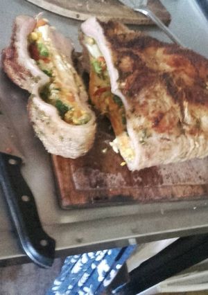 Una foto de Matambre relleno a la parrilla