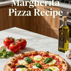 A picture of Professional Margherita Pizza Recipe: Make Restaurant-Style Pizza for Your Family or Pizza Business.