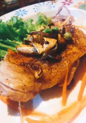 รูปของ สเต็กสะโพกหมู25บาท