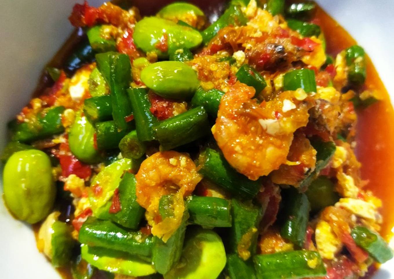 Sambel buncis petai udang