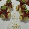 Fresas y plátano para niños