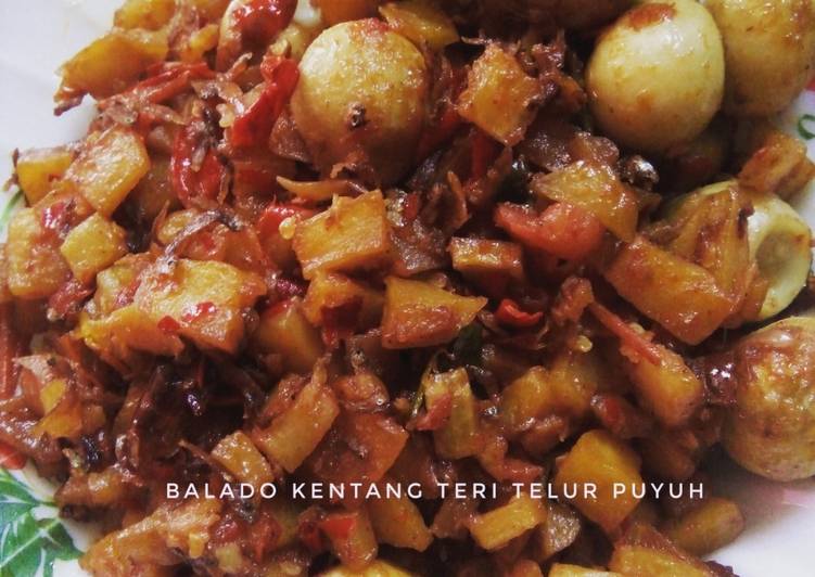Balado kentang teri telur puyuh #8