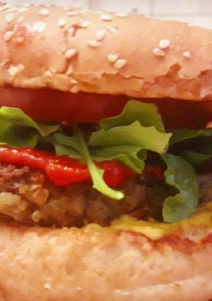 Φωτογραφία της συνταγής Burger από φακές και quinoa