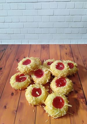 Foto resep Resep stawbery thumbprint crumble chese ala mpok noni