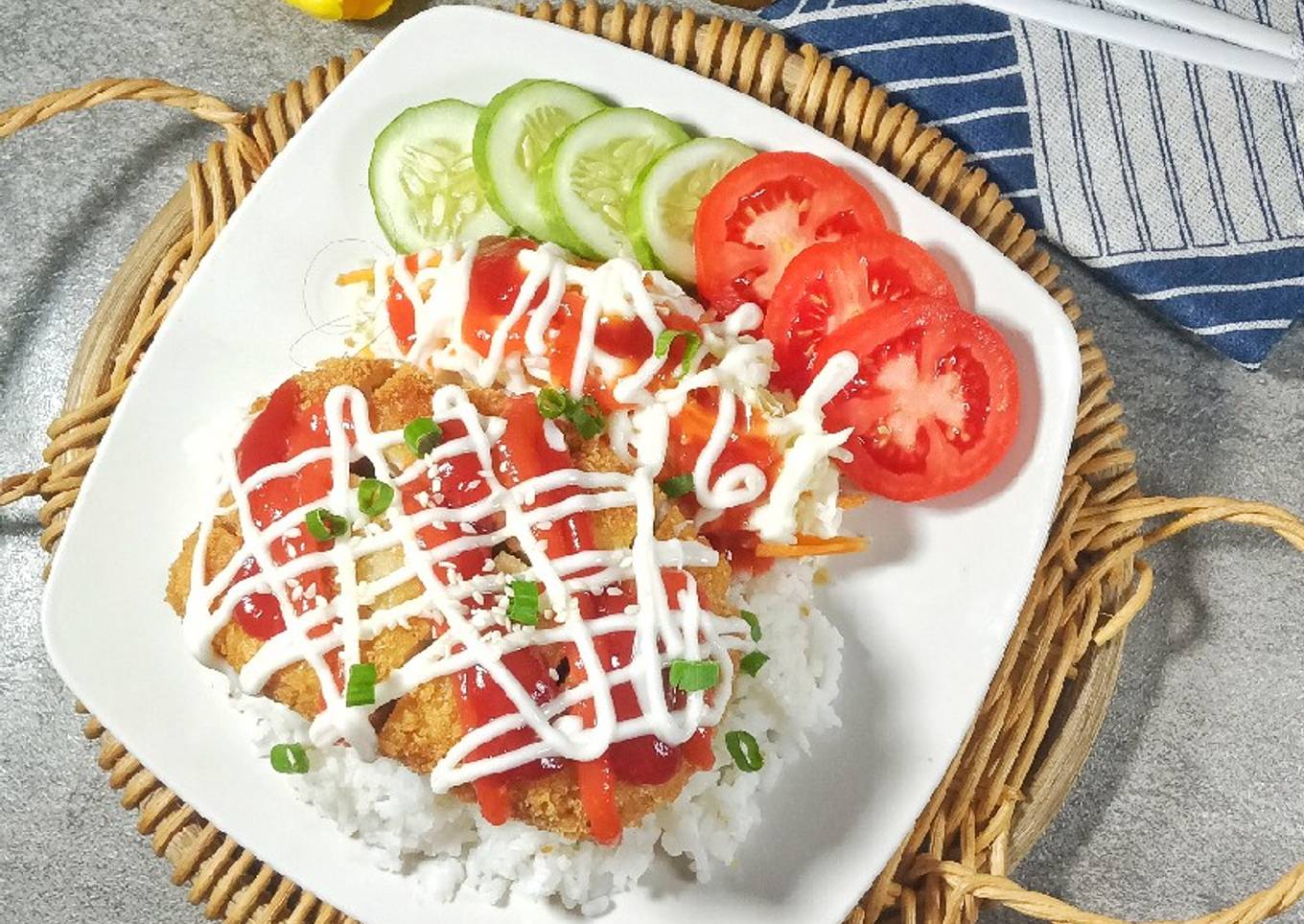 Tahu Katsu Dan Salad Hokben - resep kuliner nusantara