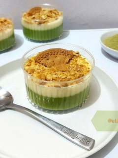 Foto resep Puding Matcha Vla Keju