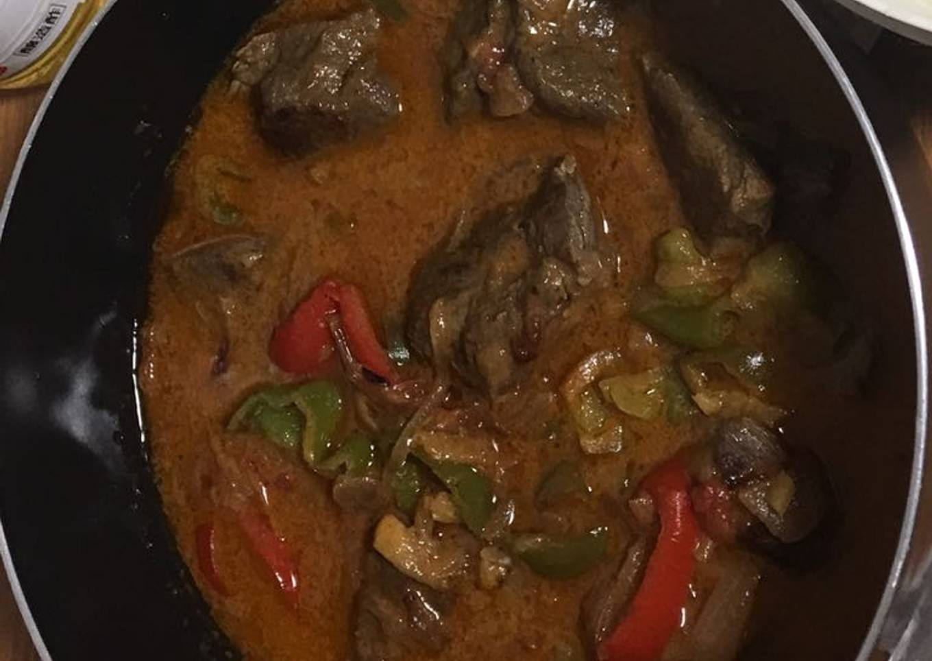 Coconut milk beef stew