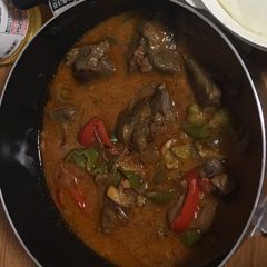 A picture of Coconut milk beef stew.