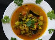 A picture of potato brinjal sabji