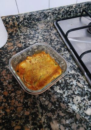 Una foto de Lasaña de atún y vegetales sin gluten