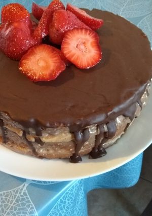 Csokis epertorta recept fotója
