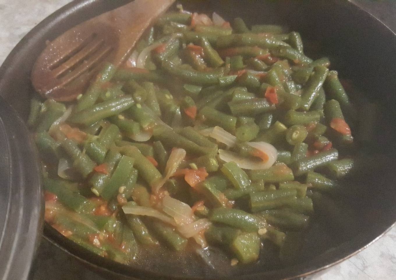Ejotes Verdes entomatados