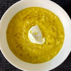 A picture of Creamy Leek and Parsnip Soup.