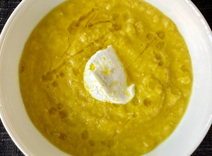 A picture of Creamy Leek and Parsnip Soup.