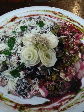 Receta Trío de carpaccio  que Delicioso