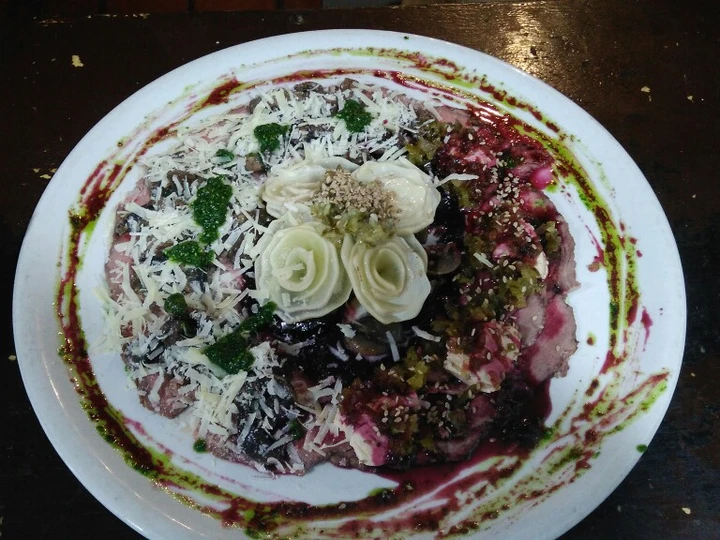 Receta Trío de carpaccio  que Delicioso