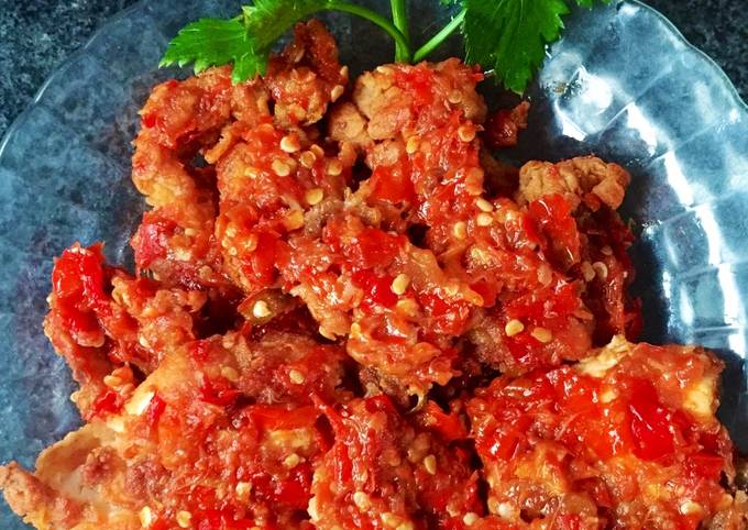 Ayam geprek crispy Bali