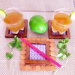 A picture of Mango jaggery mocktail.