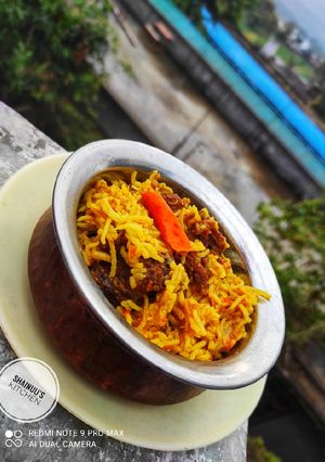 A picture of Mutton Pulao.