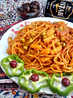 عکسی از دستور غذای سریع و خوشمزه "کته ماکارونی" 🤤 😋