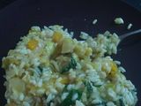 Arroz con puerro y mango