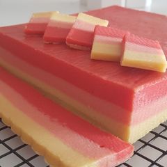 A picture of Pink Cream Cheese Layer Cake.