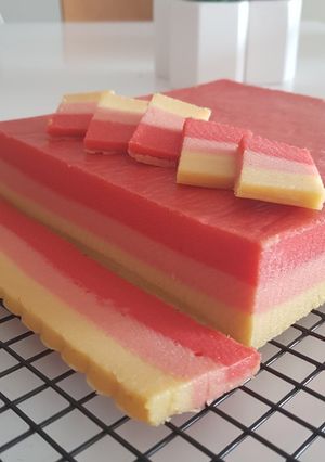 A picture of Pink Cream Cheese Layer Cake.