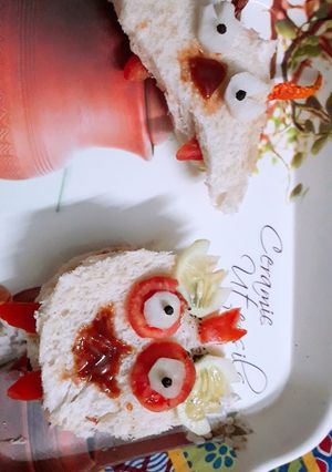 A picture of Halloween sandwich.
