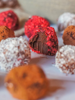 Una foto de Trufas de chocolate 3 ingredientes