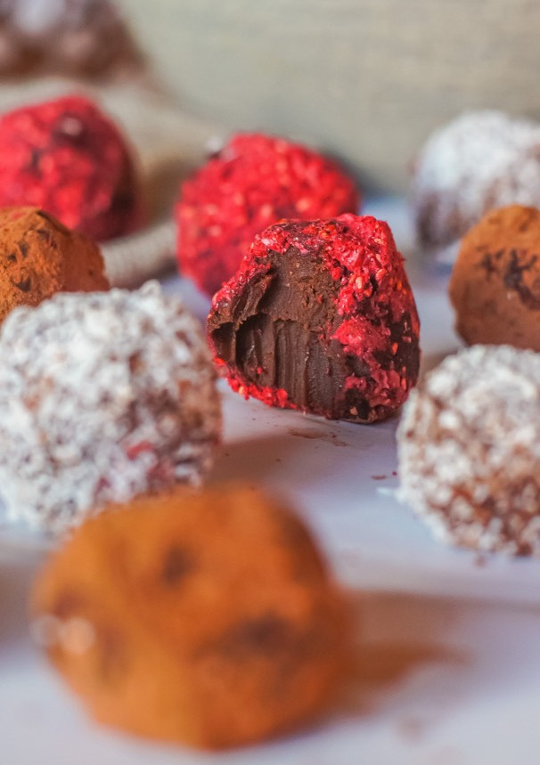 Una foto de Trufas de chocolate 3 ingredientes